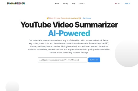 YouTube Video Summarizer AI-Powered